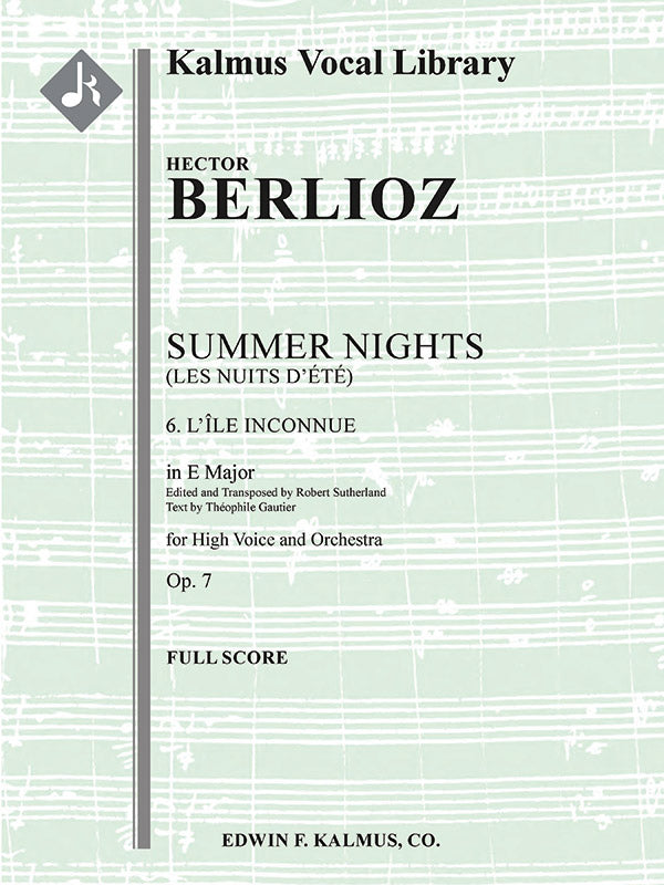 Summer Nights, Op. 7 (Les nuits d'ete): 6. L'isle Inconnue (transposed in E) Cover Image