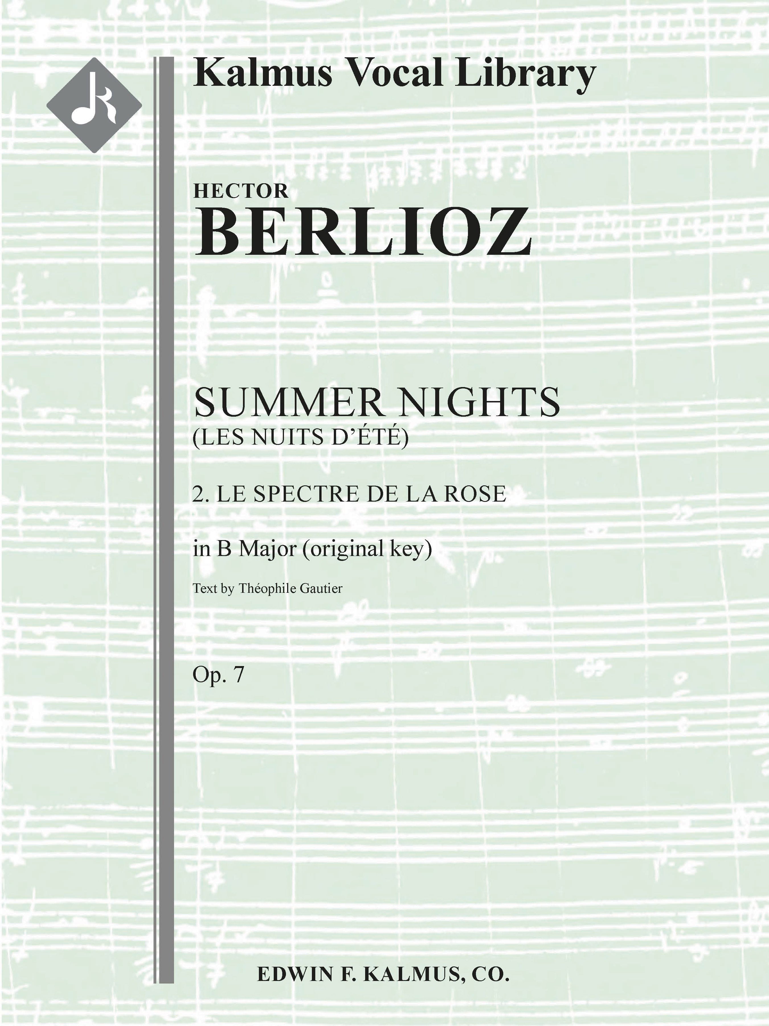 Summer Nights, Op. 7 (Les nuits d'ete): 2. Le spectre de la rose (original key of B) Cover Image