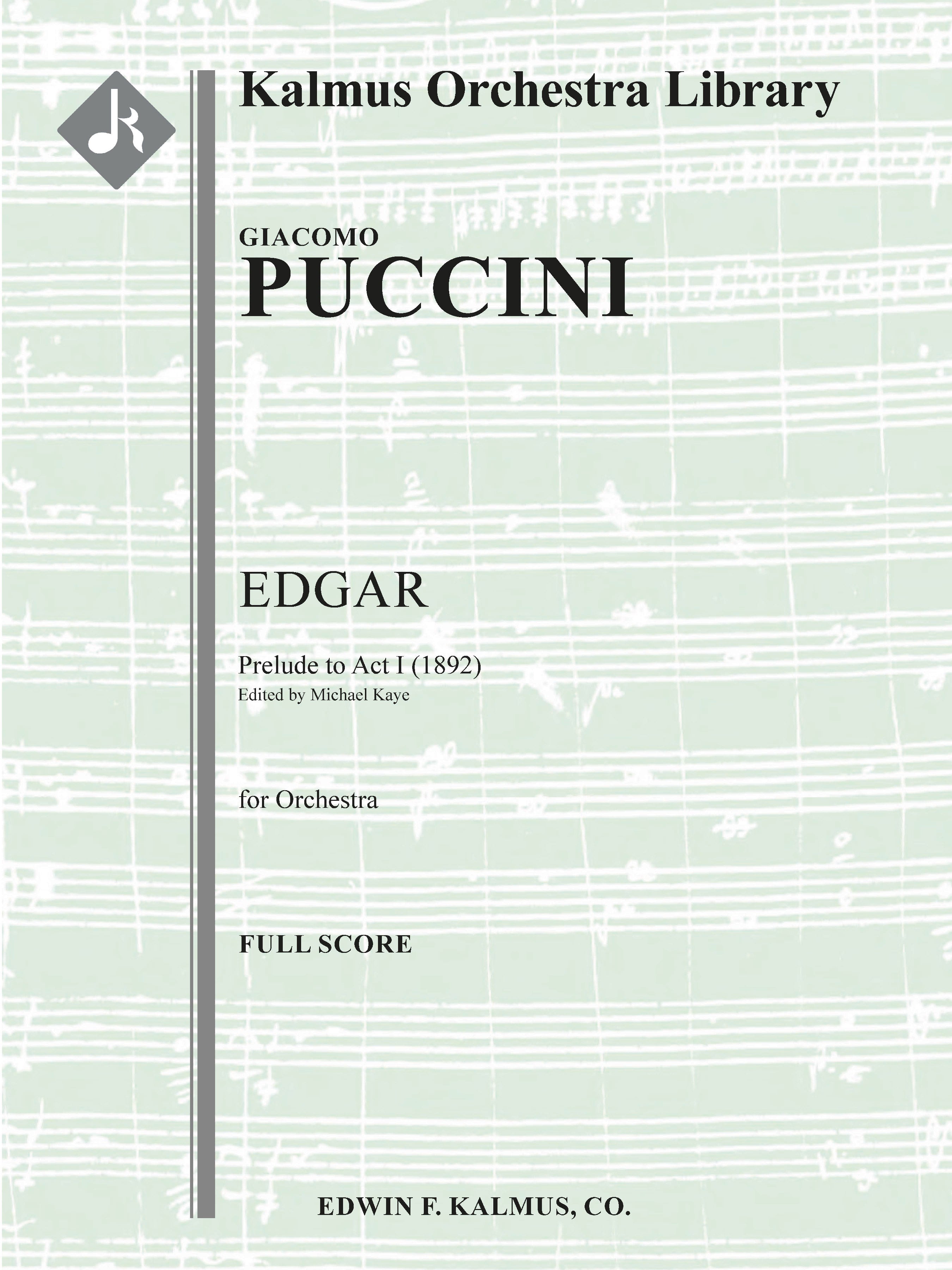 Edgar: Act I, Prelude [1892 version] Cover Image