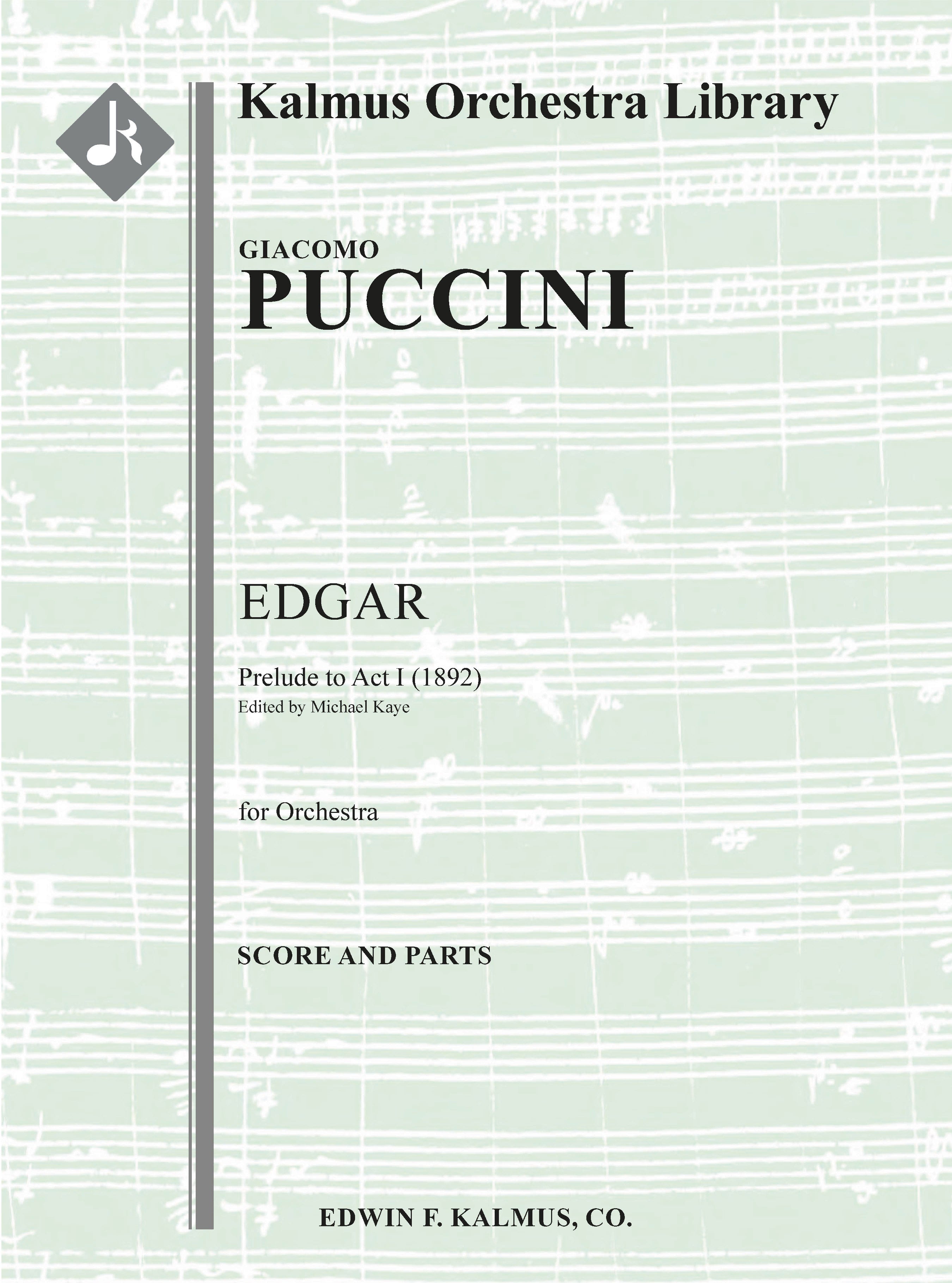Edgar: Act I, Prelude [1892 version] Cover Image