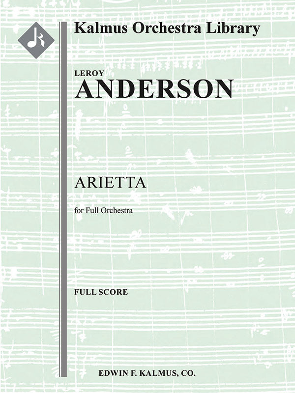Arietta for Full Orchestra Cover Image