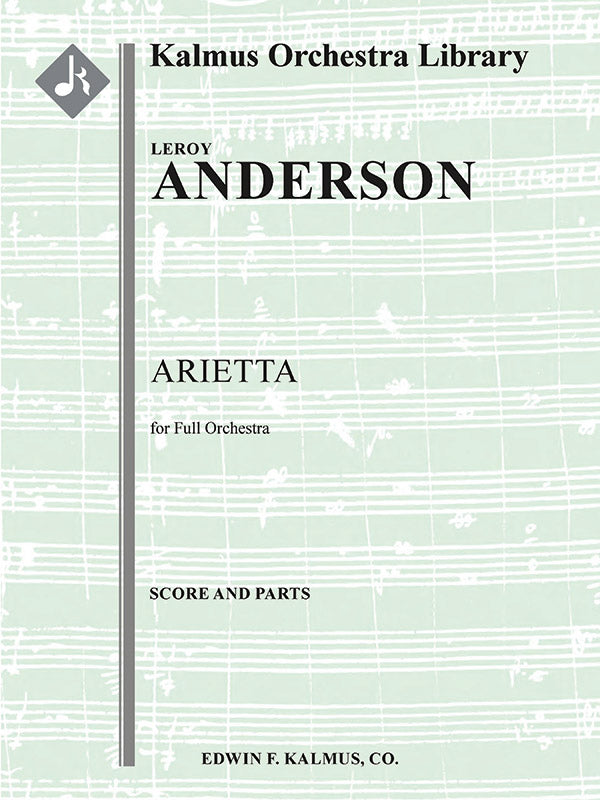 Arietta for Full Orchestra Cover Image