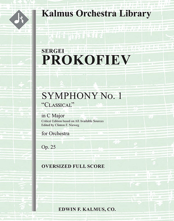 Symphony No. 1 "Classical," Op. 25 (Critical Edition) Cover Image