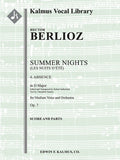 Summer Nights, Op. 7 (Les nuits d'ete): 4. Absence (transposed in D) Cover Image