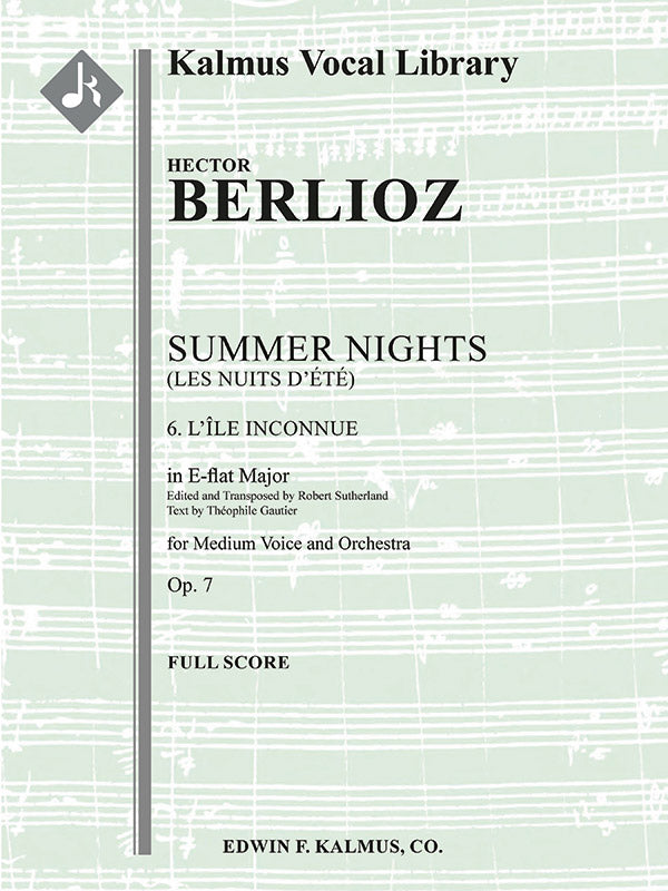 Summer Nights, Op. 7 (Les nuits d'ete): 6. L'isle Inconnue (transposed in E-flat) Cover Image
