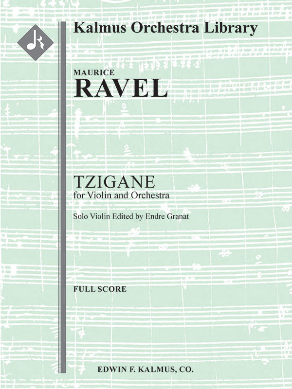 Tzigane (original version with new solo violin edition) Cover Image