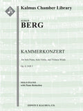Kammerkonzert, Op. 8/ IAB 3 (Chamber Concerto) for Solo Piano, Solo Violin, and Thirteen Winds Cover Image