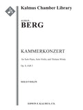 Kammerkonzert, Op. 8/ IAB 3 (Chamber Concerto) for Solo Piano, Solo Violin, and Thirteen Winds Cover Image