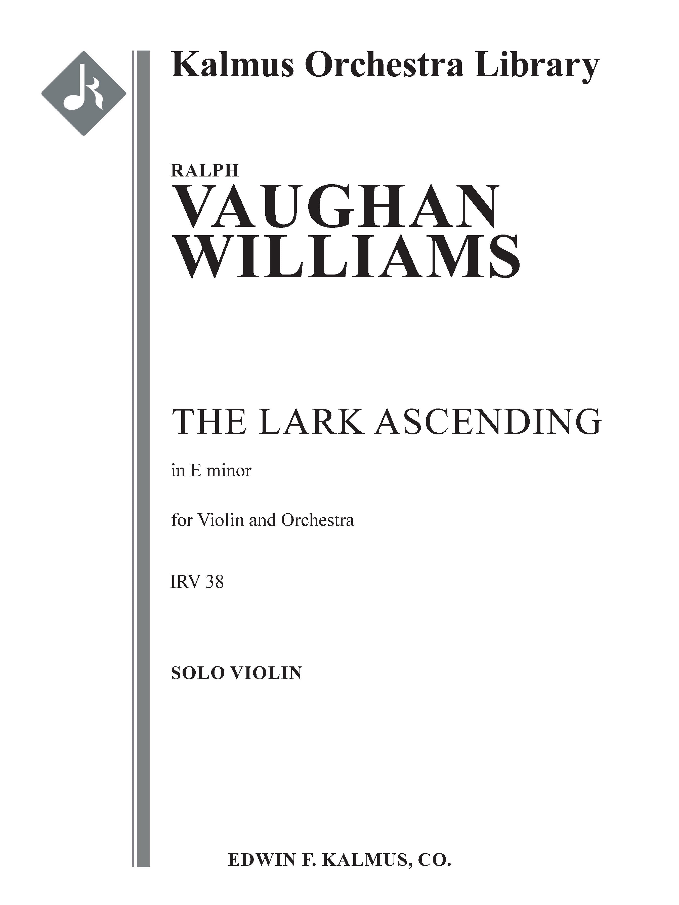 The Lark Ascending for Violin and Orchestra Cover Image