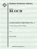 Concerto Grosso No. 1 for String Orchestra and Piano Obbligato, B. 59 Cover Image