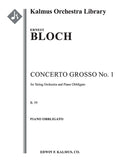 Concerto Grosso No. 1 for String Orchestra and Piano Obbligato, B. 59 Cover Image