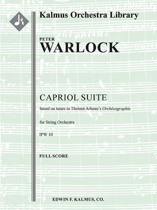 Capriol Suite for String Orchestra Cover Image