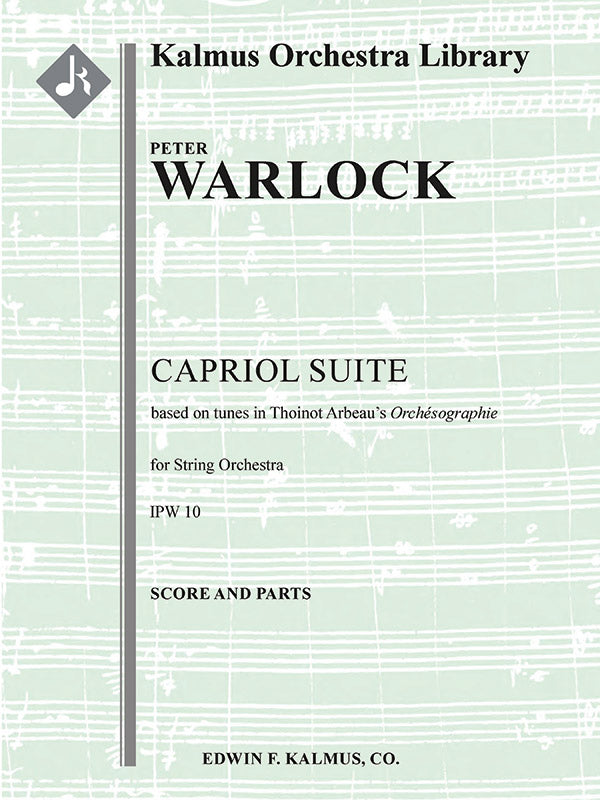 Capriol Suite for String Orchestra Cover Image