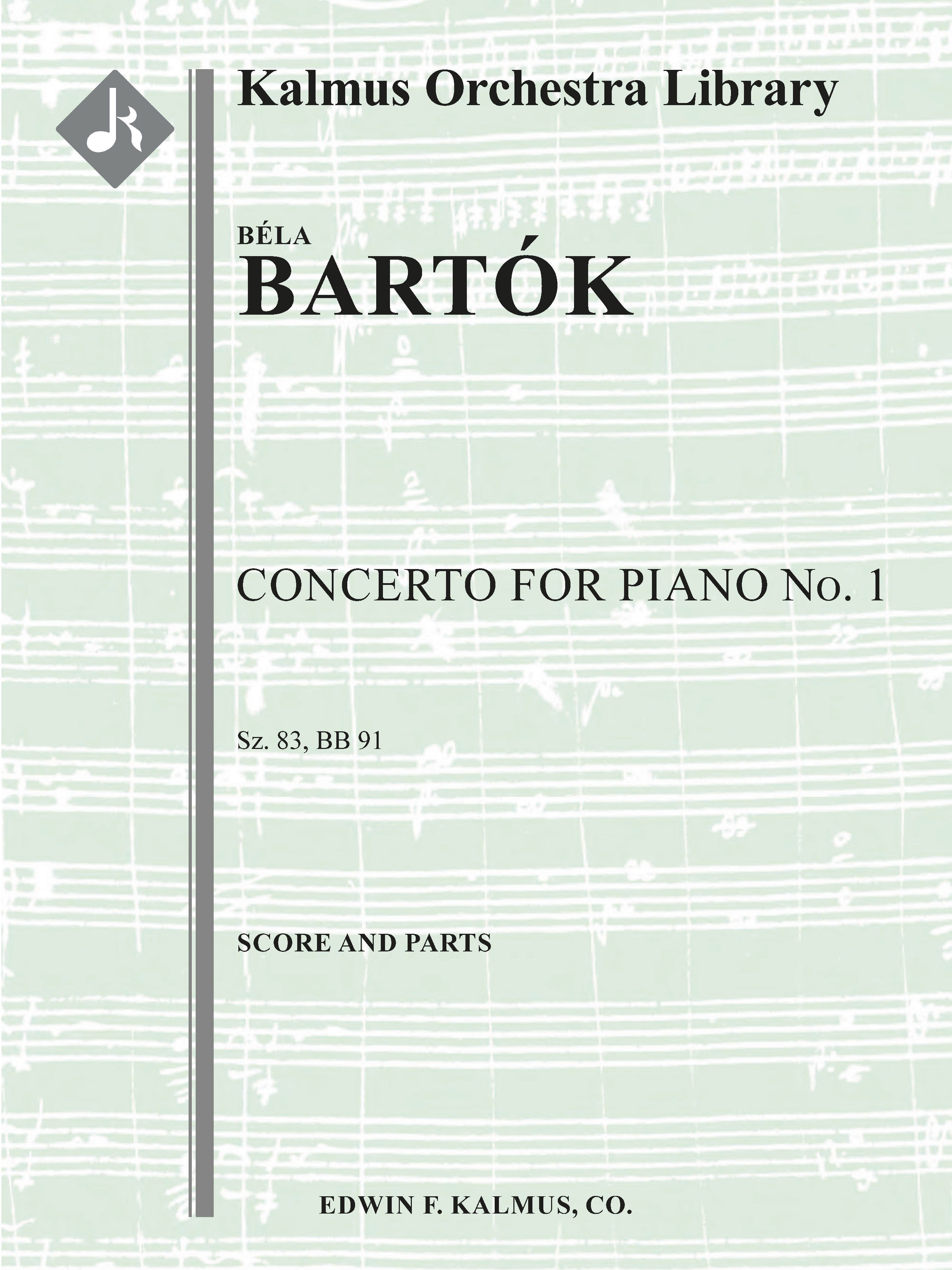 Concerto for Piano No. 1, Sz.83 Cover Image