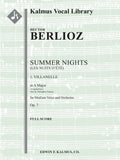 Summer Nights, Op. 7 (Les nuits d'été): 1. Villanelle (original key of A) Cover Image