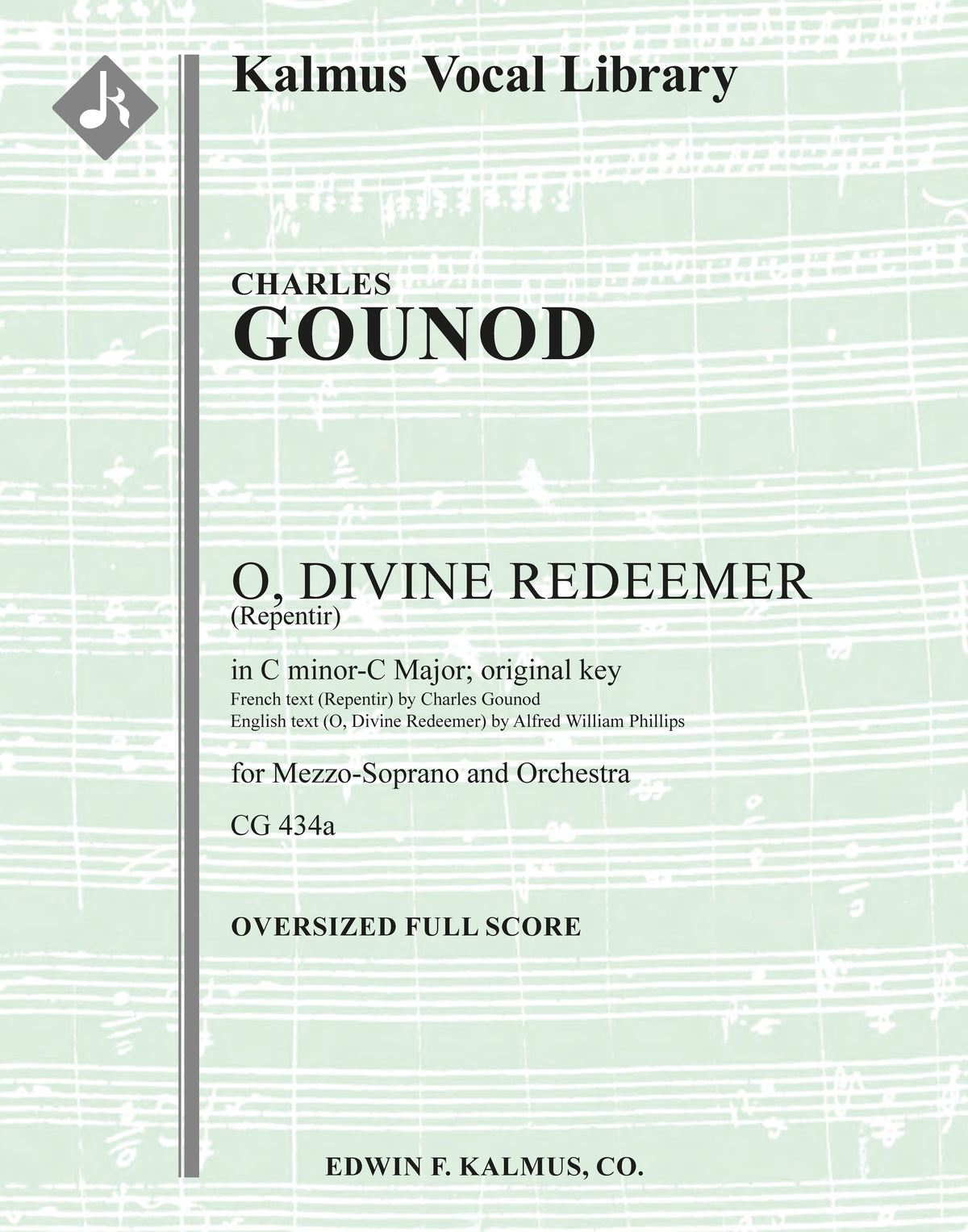 O Divine Redeemer, CG 434a (Repentir) [C minor-C Major; original key] Cover Image