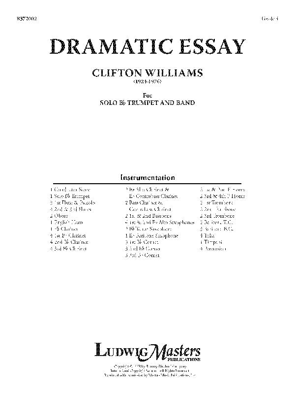 Dramatic Essay for Solo Trumpet and Band Cover Image