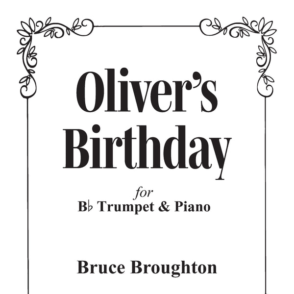 Oliver's Birthday for Trumpet and Piano Cover Image