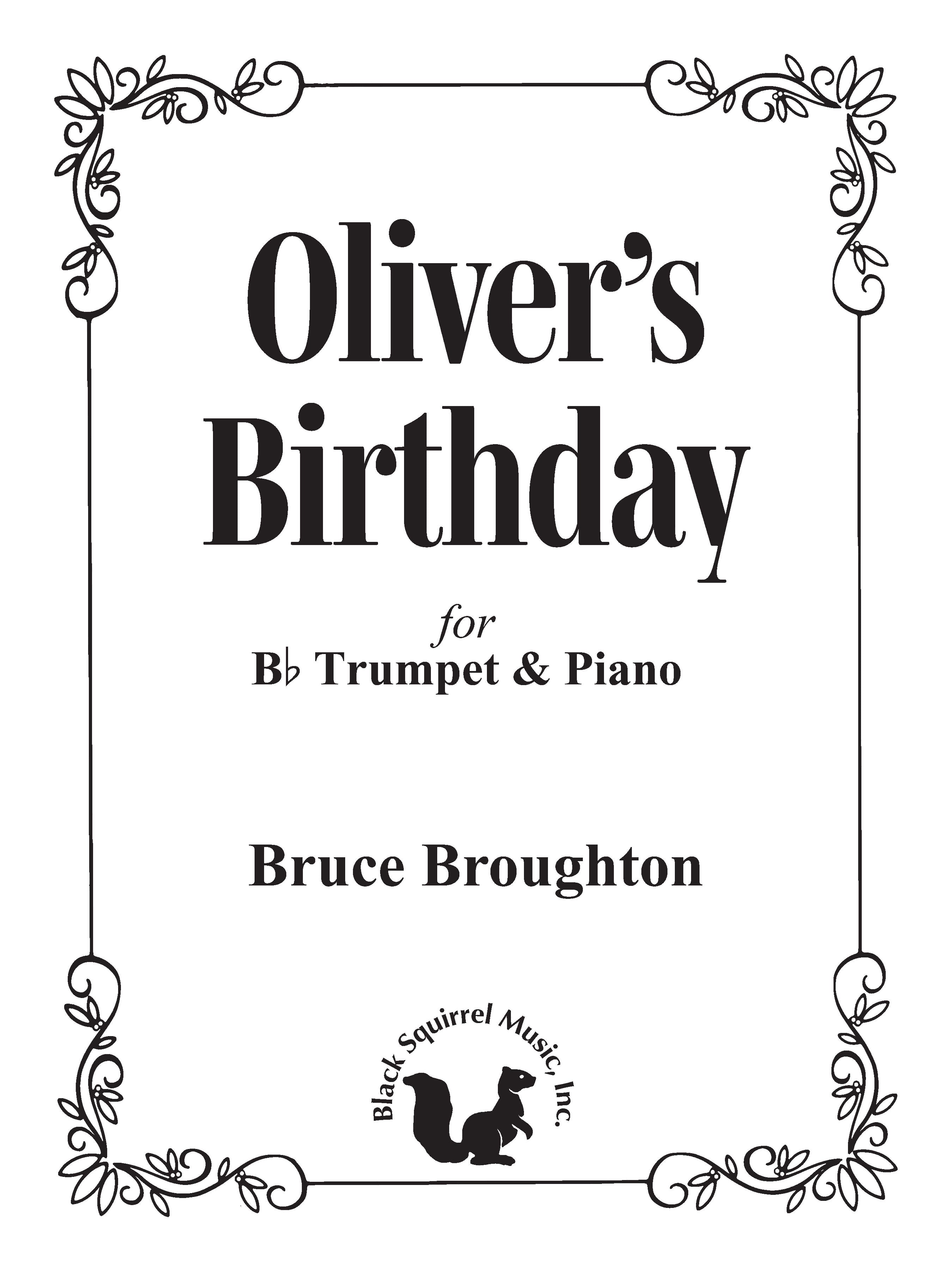 Oliver's Birthday for Trumpet and Piano Cover Image