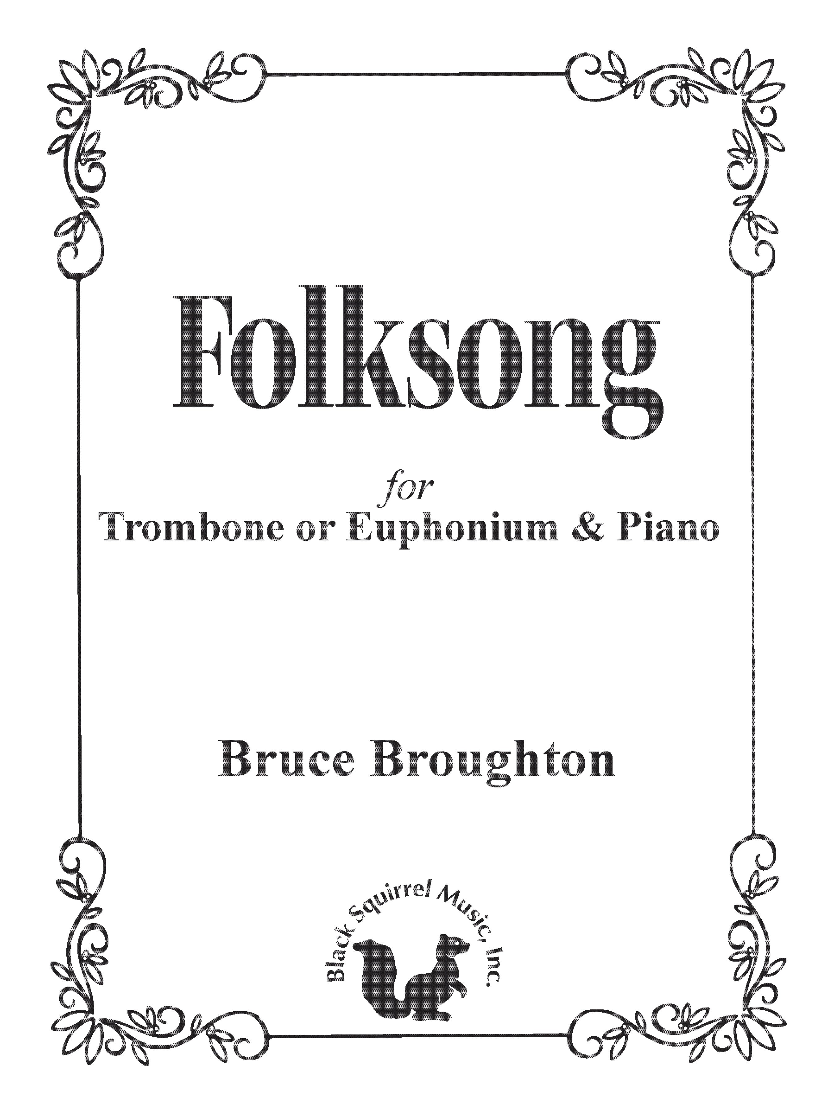 Folksong for Trombone or Euphonium and Piano Cover Image