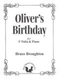 Oliver's Birthday for Tuba and Piano Cover Image