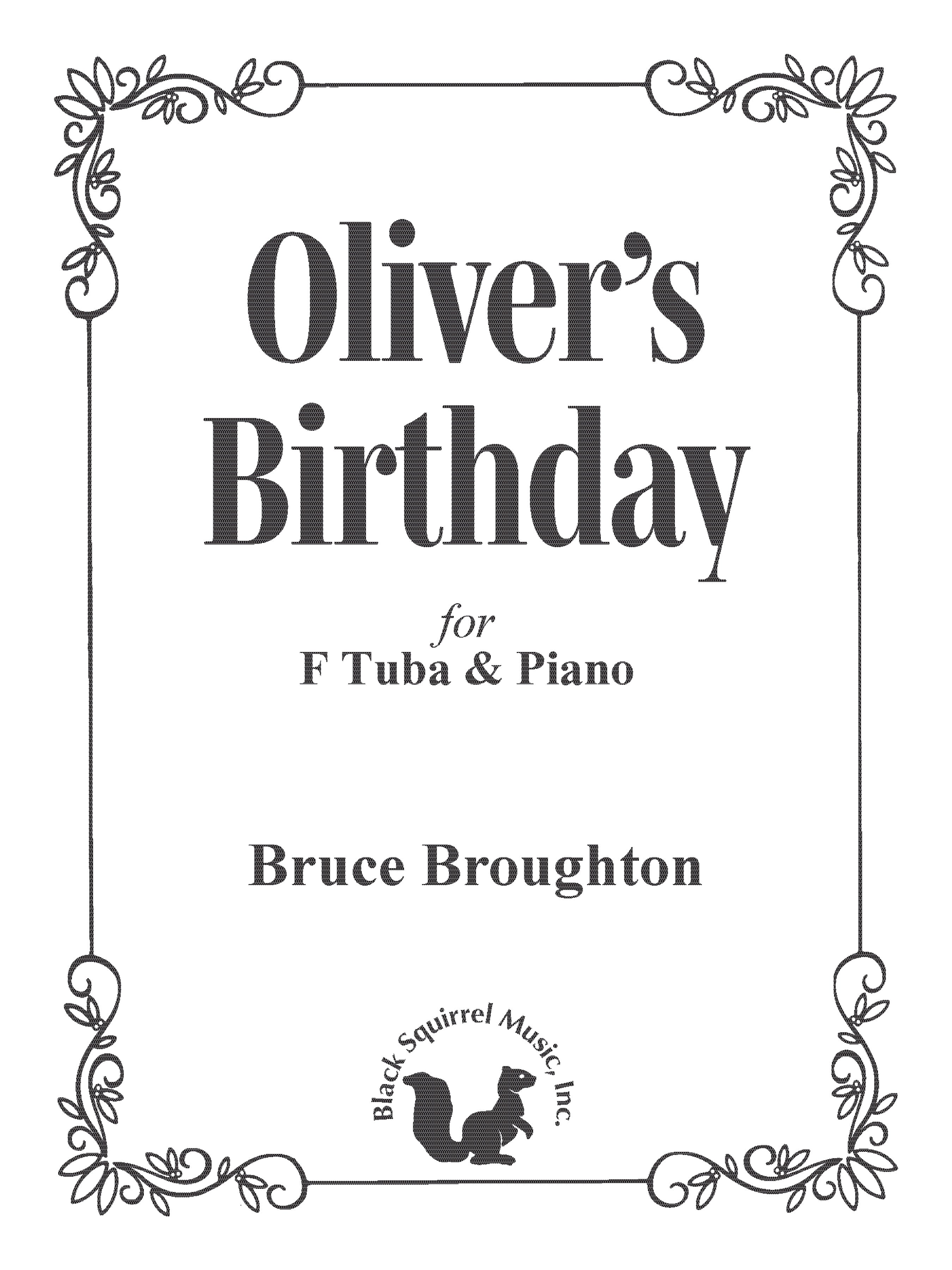 Oliver's Birthday for Tuba and Piano Cover Image