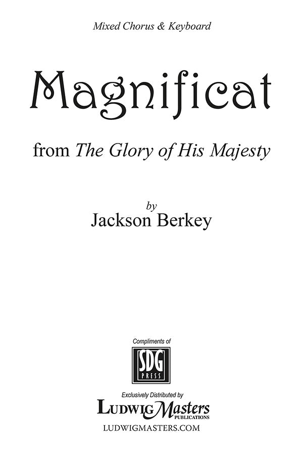 Magnificat from the Glory of His Majesty Cover Image