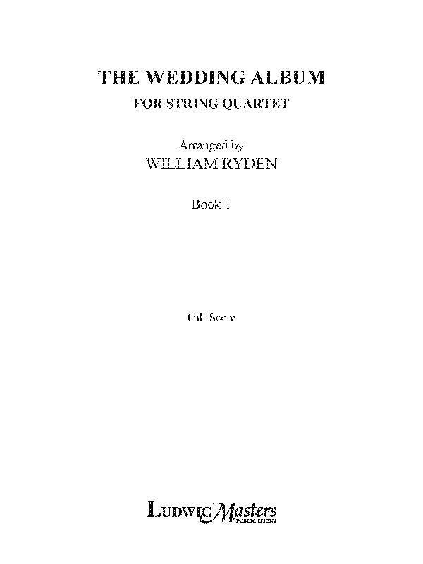 Wedding Album for String Quartet, Book 1 Cover Image