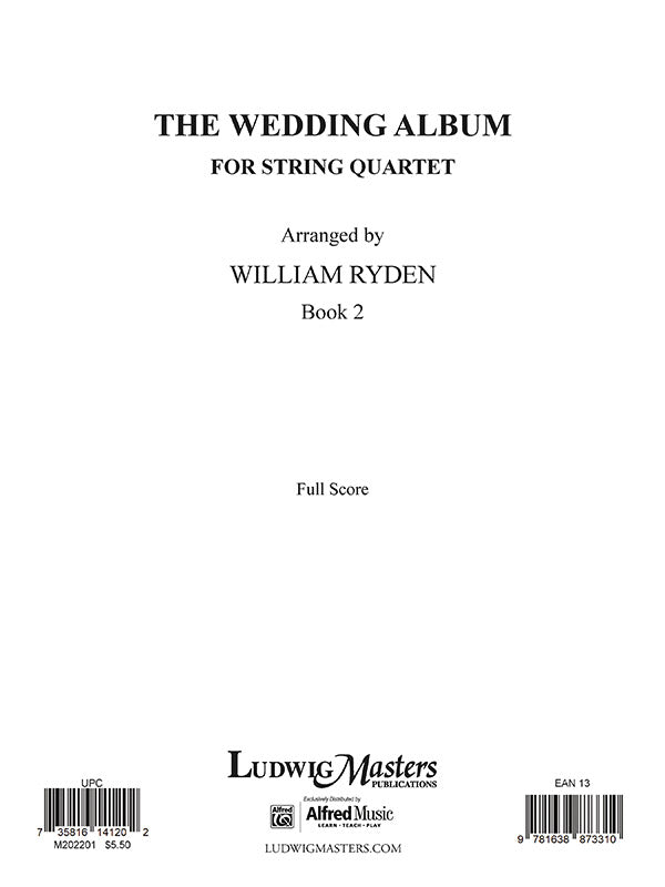 Wedding Album for String Quartet, Book 2 Cover Image