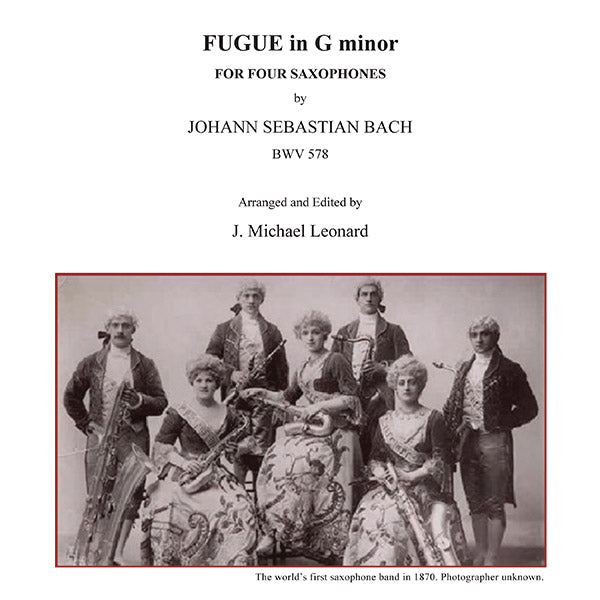 Fugue In G Minor, The Little for Saxophone Quartet Cover Image