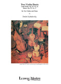 Two Violin Duets (from Op. 39) Cover Image