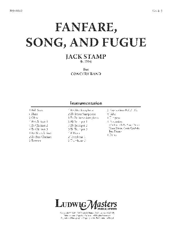 Fanfare, Song and Fugue Cover Image