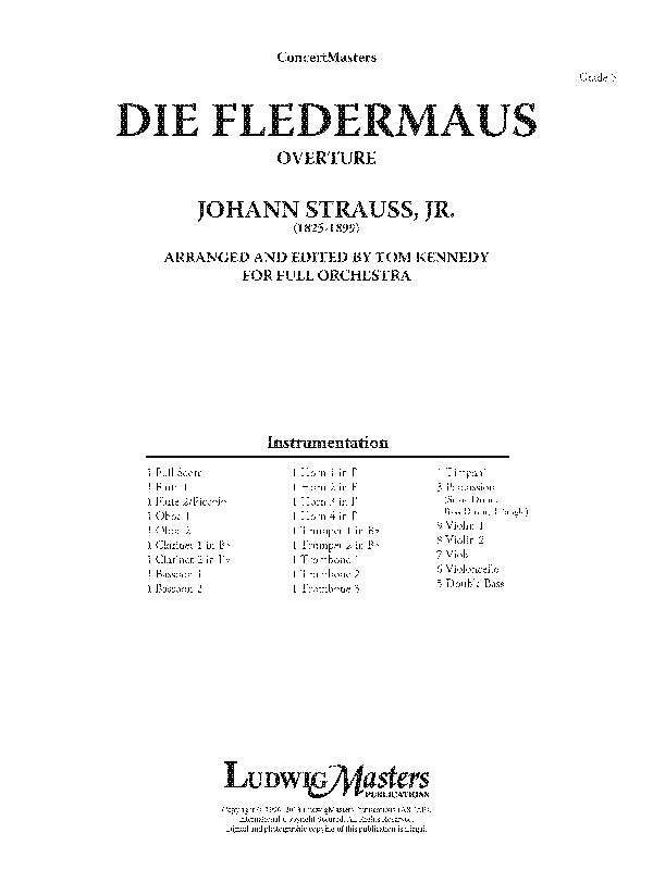Die Fledermaus Overture Cover Image