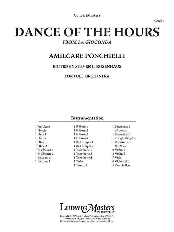 Dance of the Hours from La Gioconda (Masters Edition) Cover Image