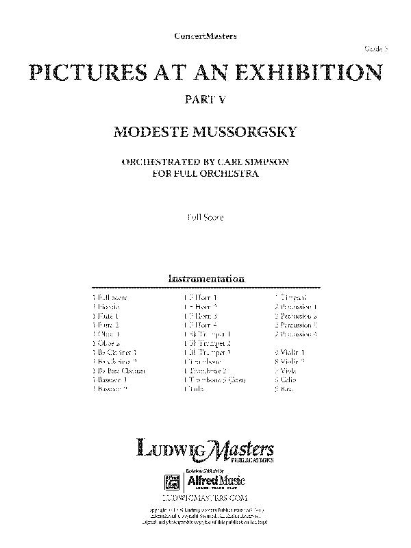 Pictures at an Exhibition, Part 5 Cover Image