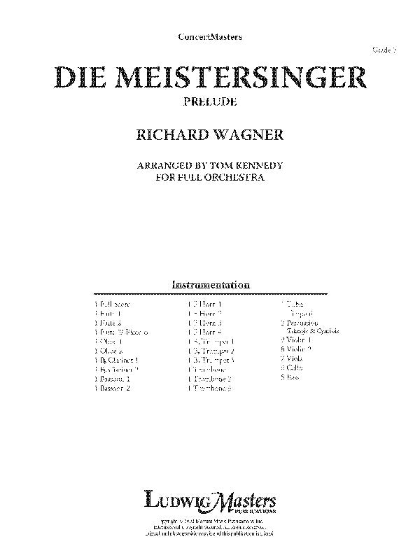 Die Meistersinger von Nuerenburg: Prelude Cover Image