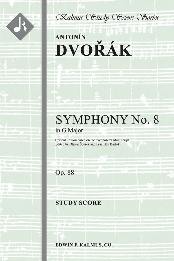 Symphony No. 8 in G, Op. 88, B. 163 (critical edition) Cover Image