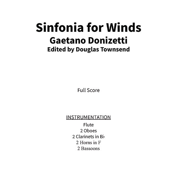 Sinfonia for Winds in G minor, A 509 (Sinfonia für Bläser) Cover Image