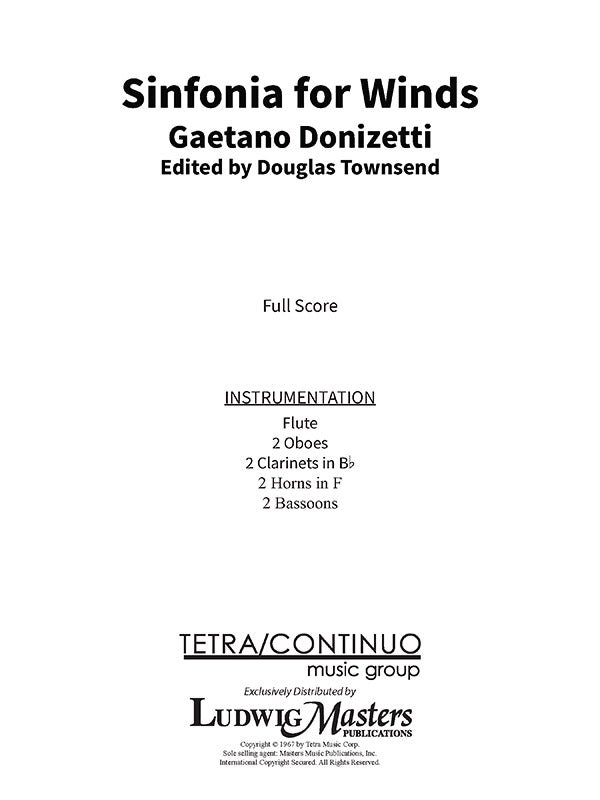 Sinfonia for Winds in G minor, A 509 (Sinfonia für Bläser) Cover Image