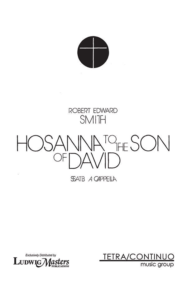 Hosanna to the Son of David Cover Image
