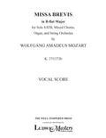 Missa Brevis in B-flat, K. 275/272b Cover Image
