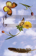 Schaum Recital Programs (Blank) #25: Butterflies with Staff Cover Image
