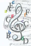 Schaum Recital Programs (Blank) #62: Treble Clef with Letters Cover Image