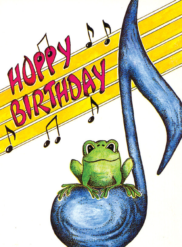 Greeting Cards: Frog and 8th Notes (Pack of 12) Cover Image