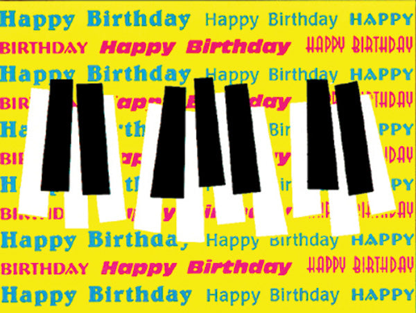 Greeting Cards: Happy Birthday Keys (Pack of 12) Cover Image