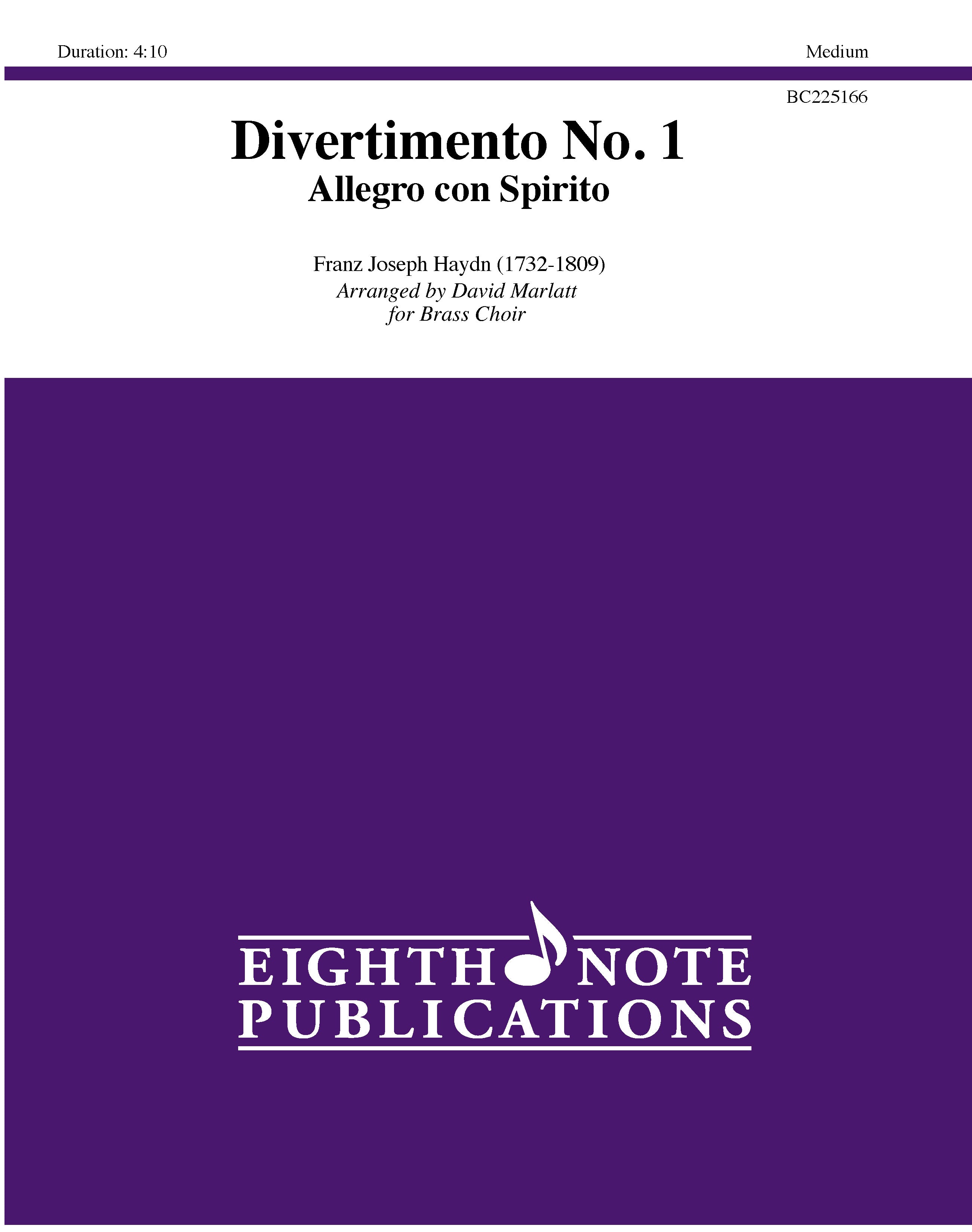 Divertimento No. 1 - Allegro con Spirito Cover Image