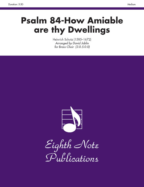 Psalm 84 How Amiable Are Thy Dwellings Cover Image