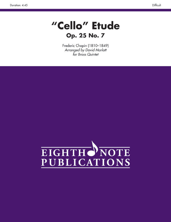 "Cello" Etude, Opus 25, No. 7 Cover Image