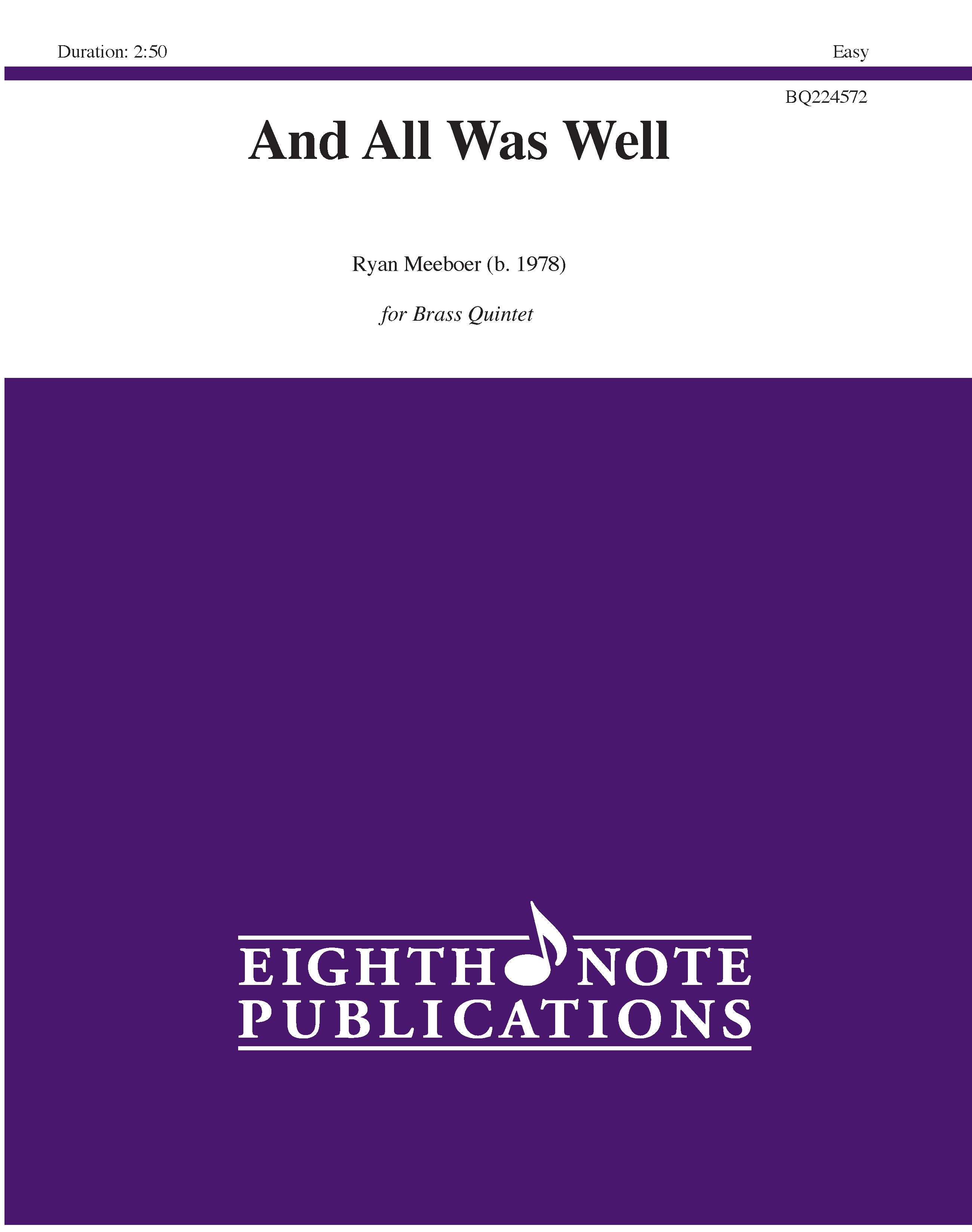 And All Was Well Cover Image