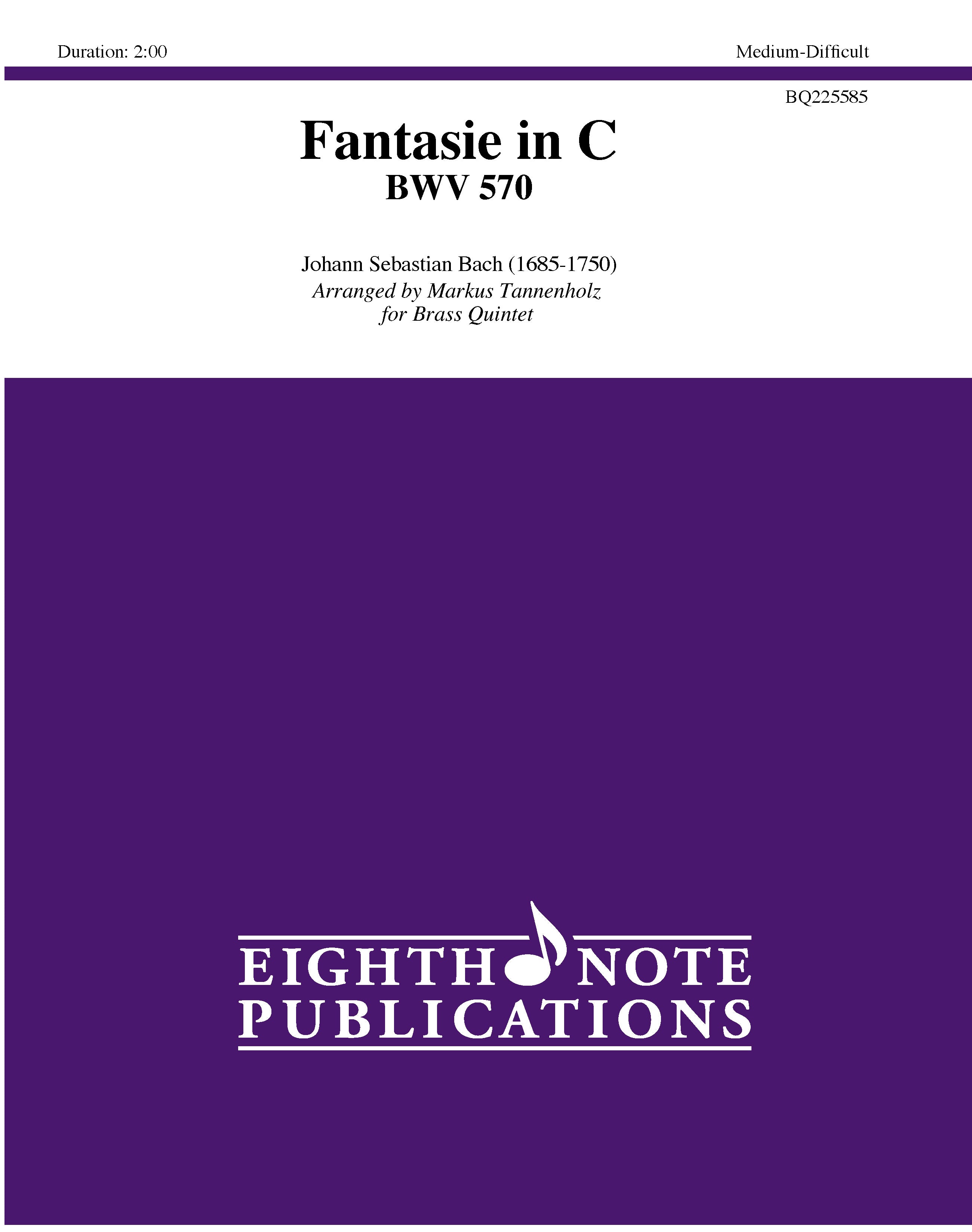 Fantasie in C BWV 570 Cover Image